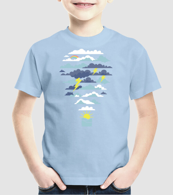Nor Balon model albastru deschis pe tricou