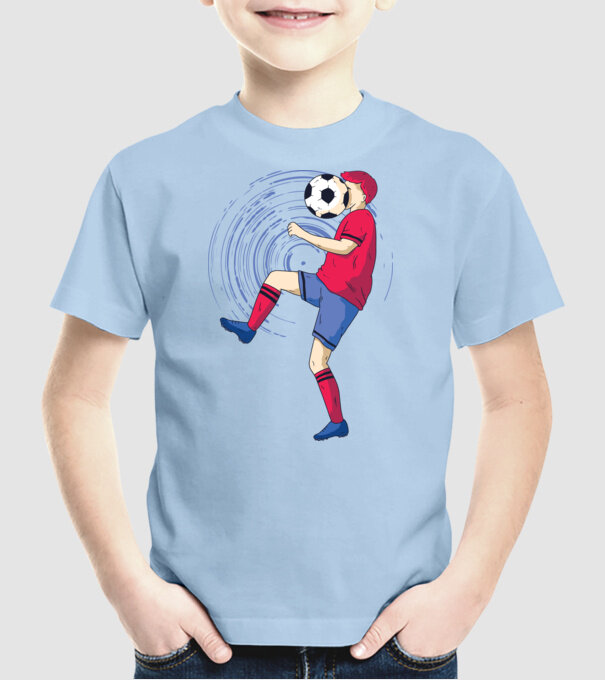 Fotbalist model albastru deschis pe tricou