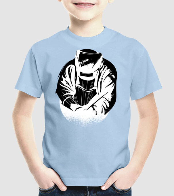 Tricou sudor model albastru deschis pe tricou