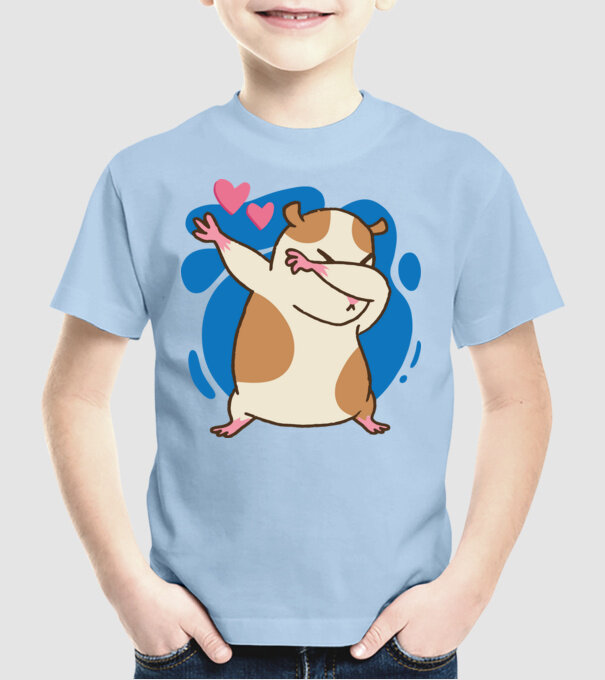 Hamster DAB model albastru deschis pe tricou
