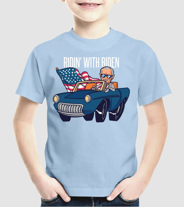 'Ridin'' with Biden - SUA 2020 alegeri' model albastru deschis pe tricou