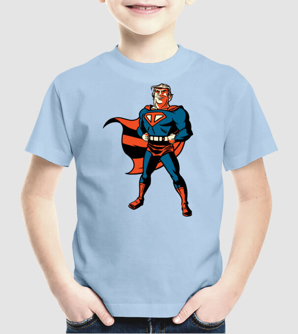 Super Trump Usa 2020 model albastru deschis pe tricou