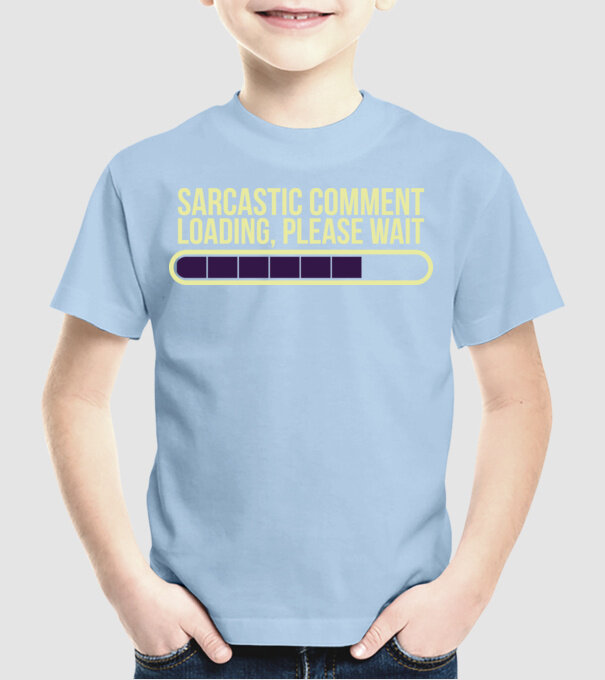 Comentariu sarcastic încărcare în curs model albastru deschis pe tricou