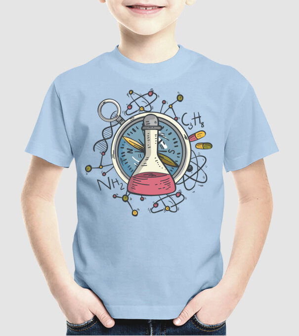 Științific - Chimie model albastru deschis pe tricou