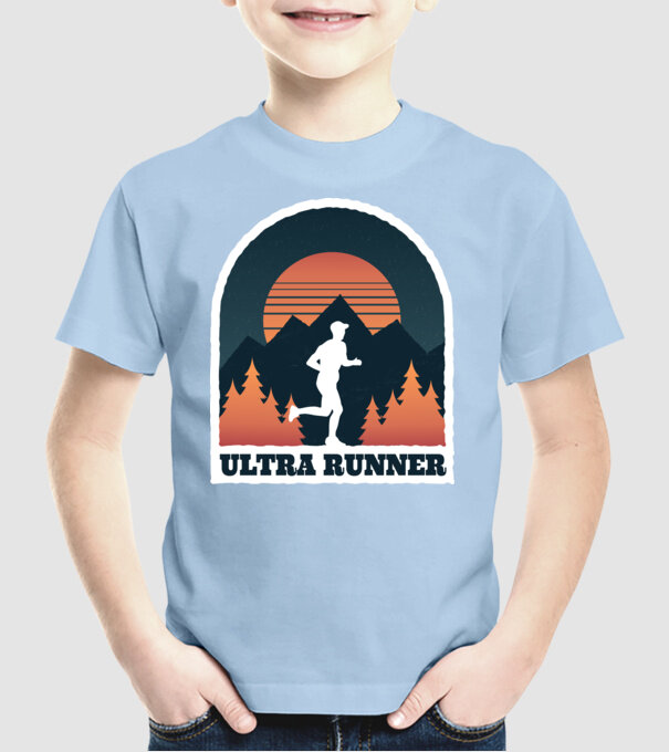Ultra Runner Tricou alergare model albastru deschis pe tricou