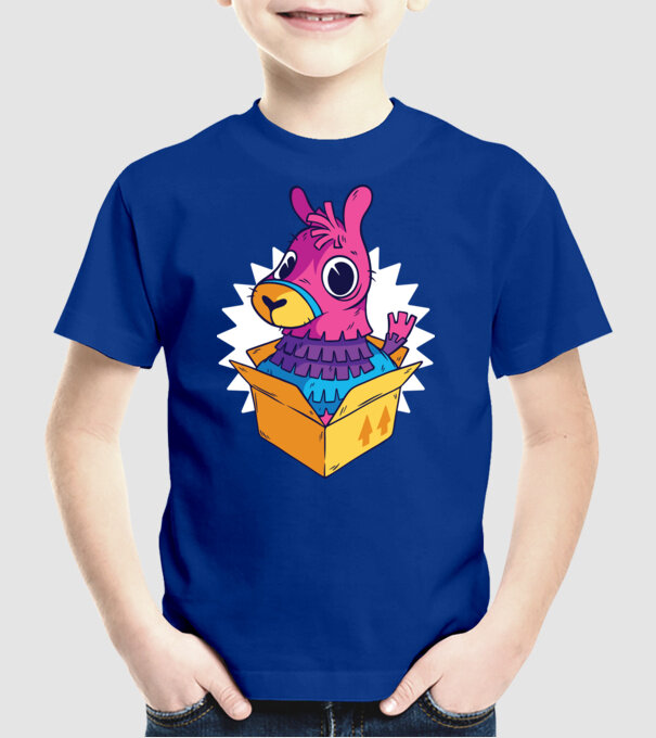 Fortnite Llama model albastru regal pe tricou