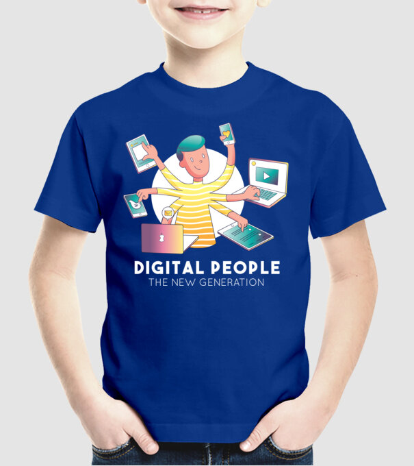Oamenii multitasking sunt generația viitoare model albastru regal pe tricou