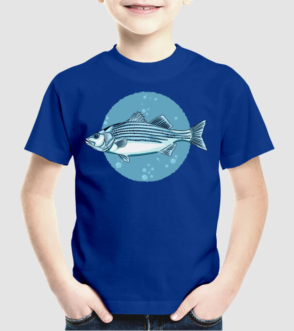 Biban de mare model albastru regal pe tricou