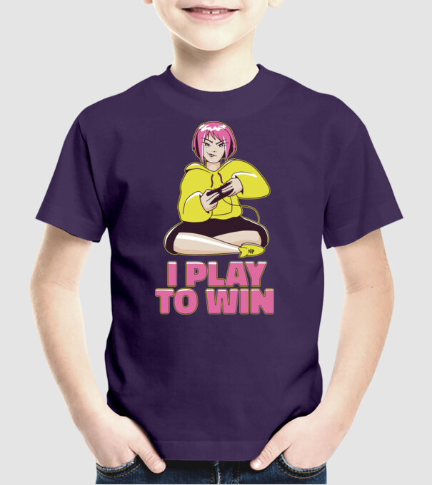 Anime fată Gamer model mov pe tricou