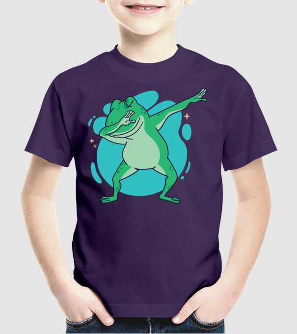 Broască DAB model mov pe tricou