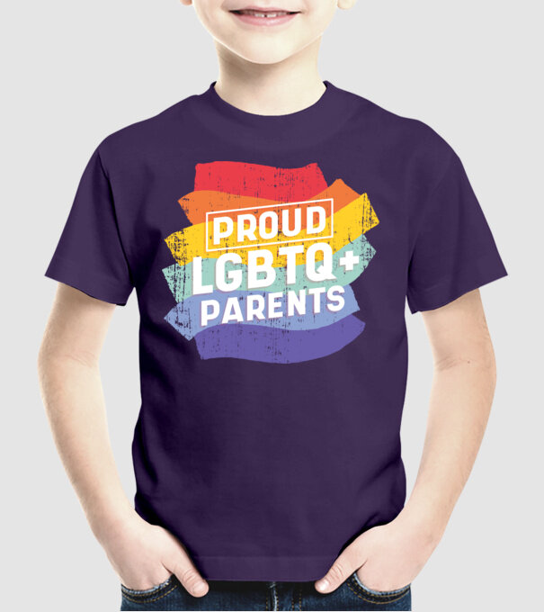 Părinți mândri LGBTQ model mov pe tricou