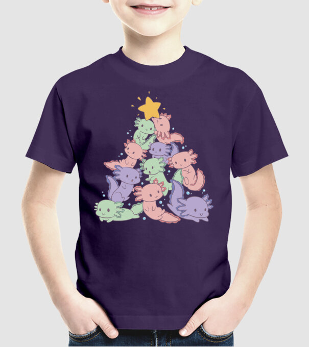 Pom de Crăciun cu monstru drăguț model mov pe tricou
