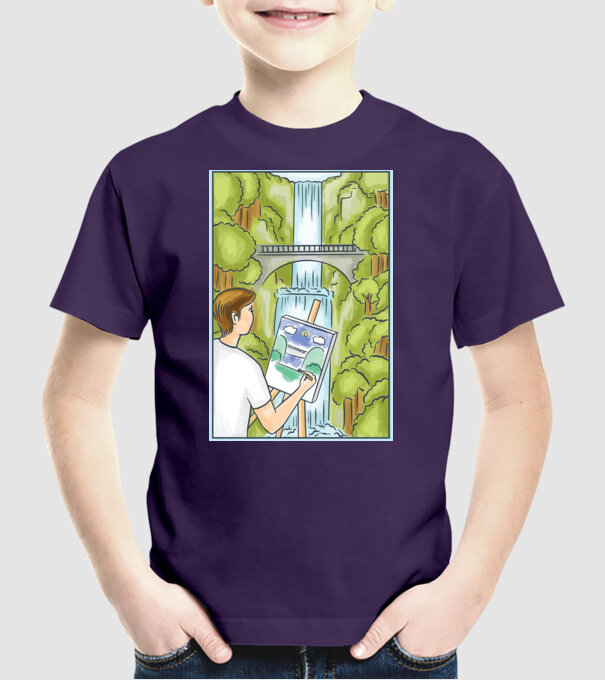 Pictură model mov pe tricou