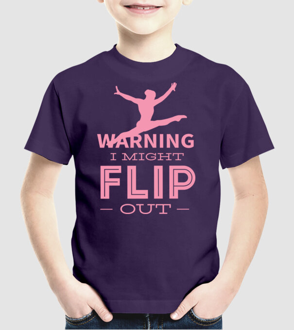 Gimnast model mov pe tricou