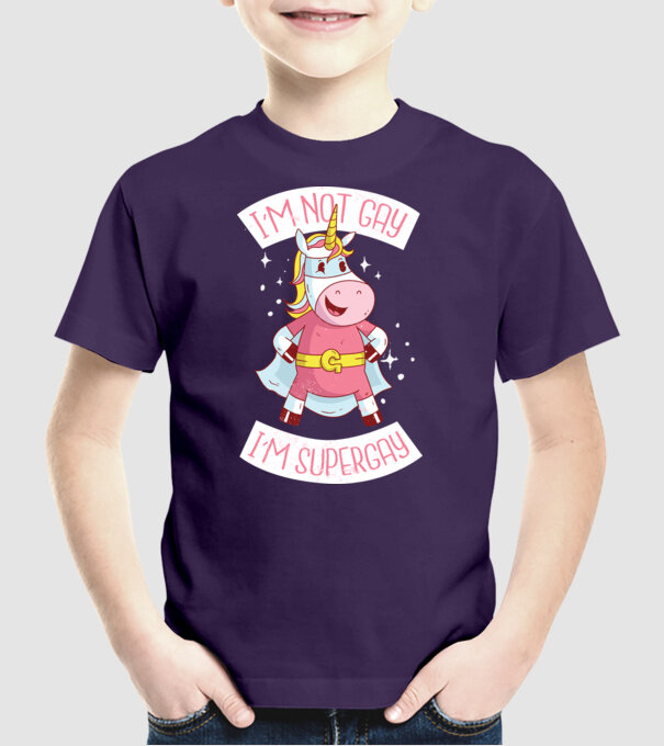 'I''m not gay i''m supergay' model mov pe tricou