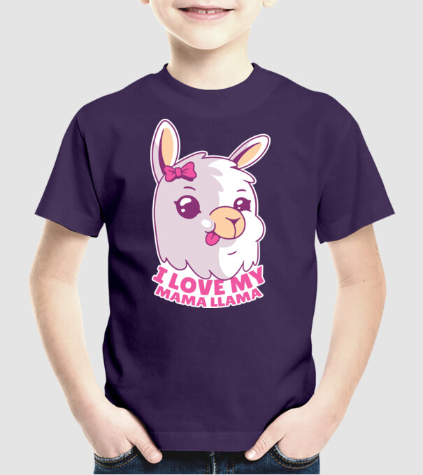 I Love My Papa Llama tricou drăguț cu lamă pentru bunica model mov pe tricou