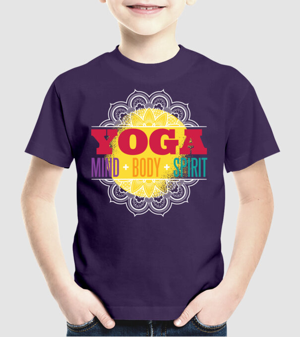 Valori yoga model mov pe tricou