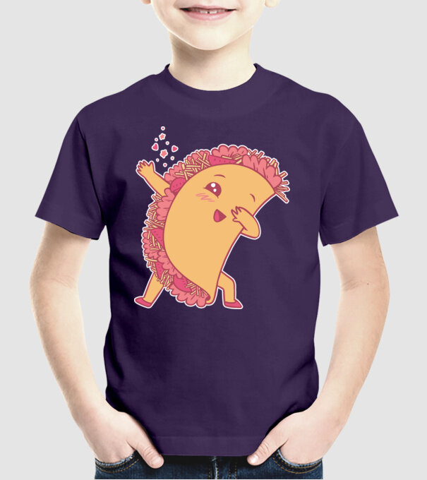 Kawaii Taco DAB model mov pe tricou