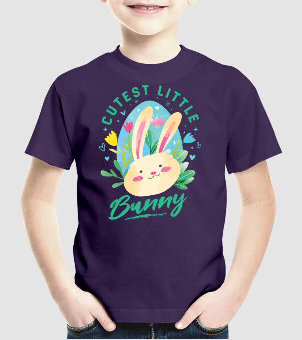 Cel mai dulce iepuraș model mov pe tricou