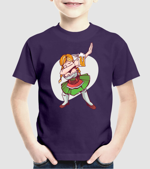 Oktoberfest DAB Fată cu ulcior model mov pe tricou
