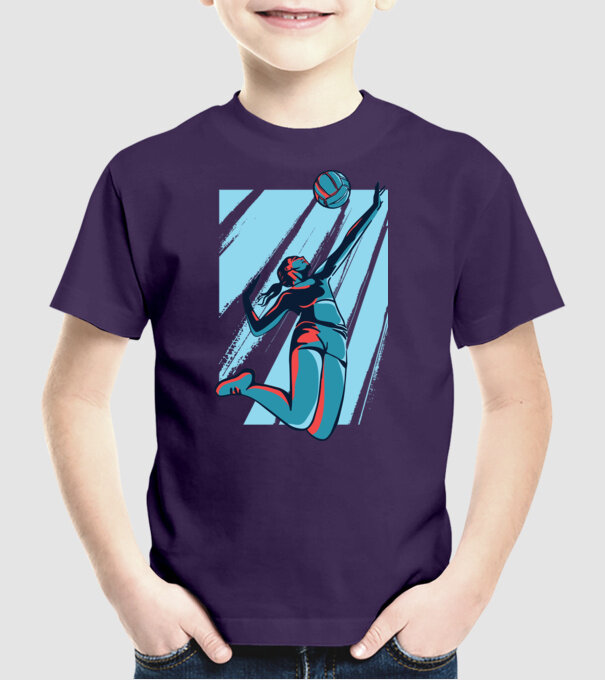 Fată Voleibalistă model mov pe tricou