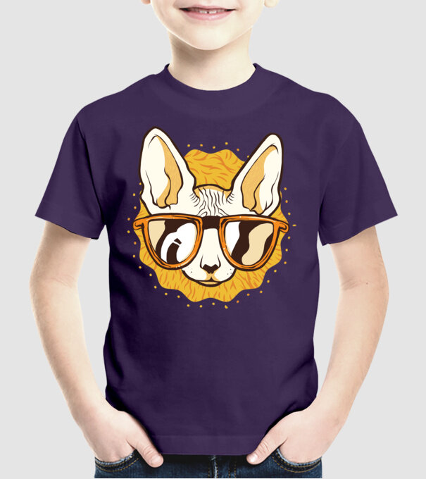 Sphynx Pisică Cool model mov pe tricou