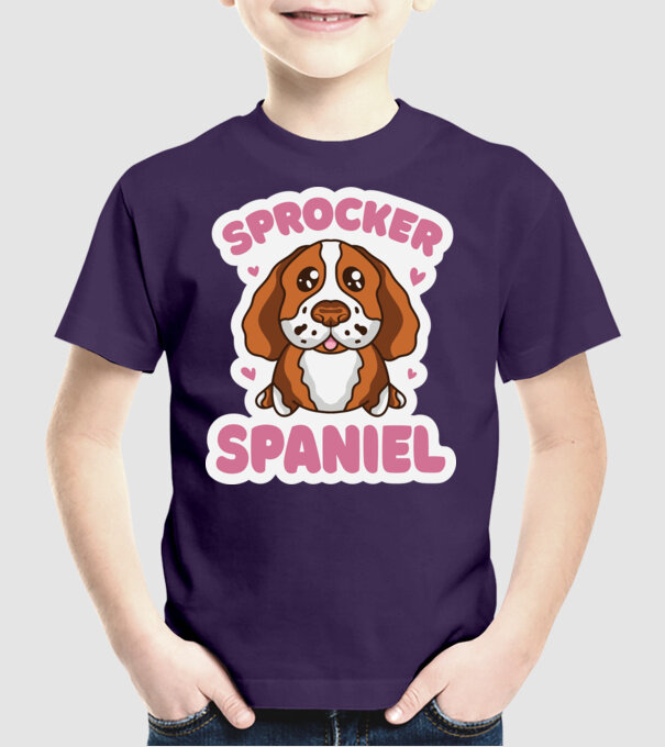 Sprocker Spaniel model mov pe tricou