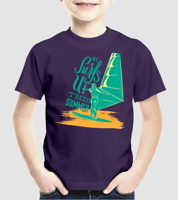 Surfs up this summer model mov pe tricou