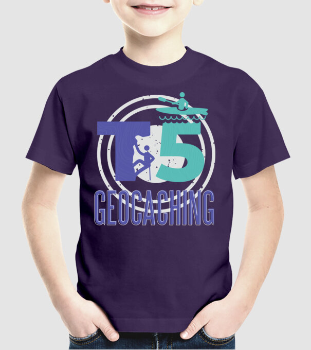 T5 Geocaching model mov pe tricou