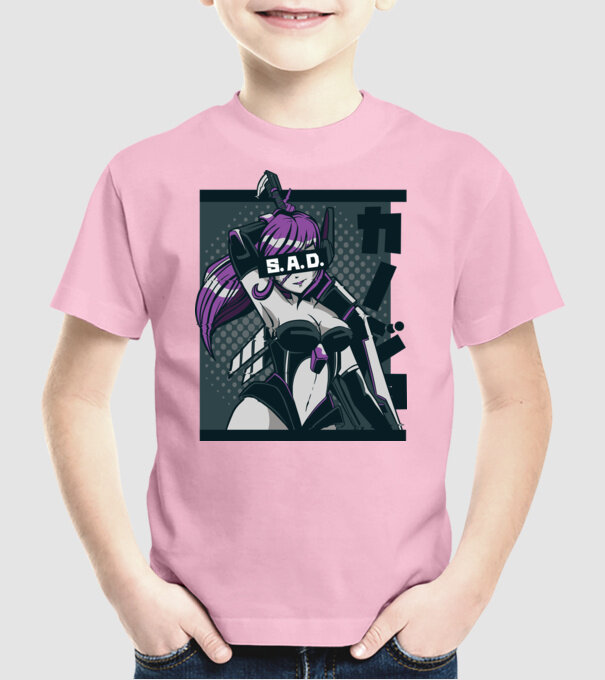 Anime fată model roz deschis pe tricou