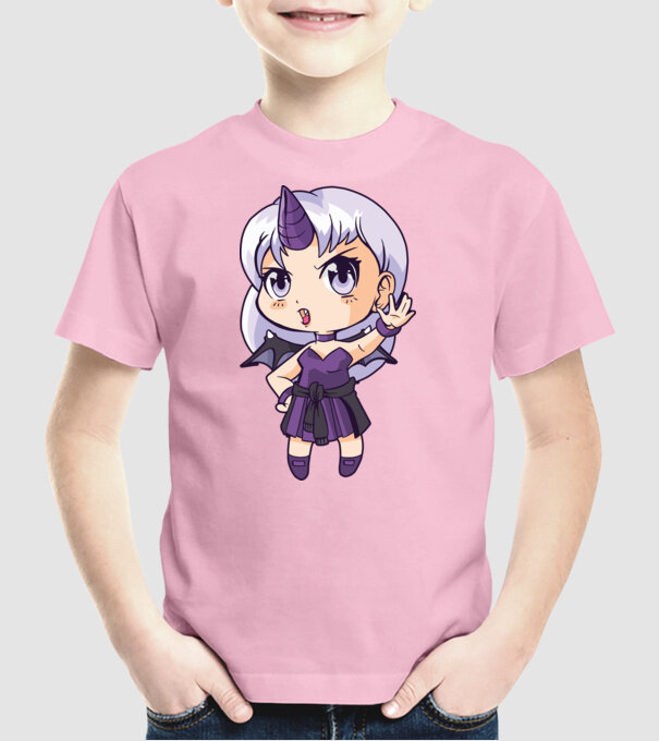 Anime Manga Fată Unicorn model roz deschis pe tricou
