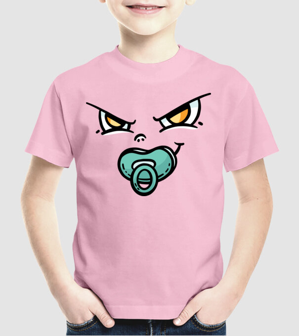 Zâmbet de bebe model roz deschis pe tricou