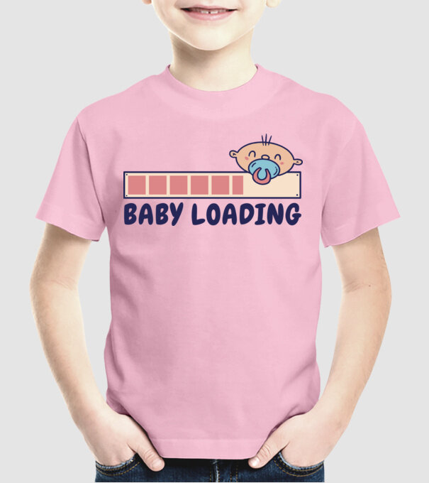 Bebe program încărcare model roz deschis pe tricou
