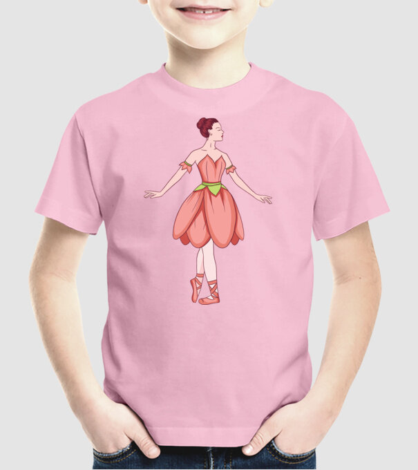 Balerină model roz deschis pe tricou