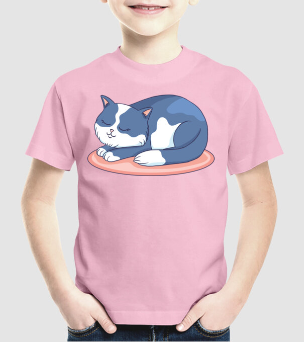 Pisicuță drăguță model roz deschis pe tricou