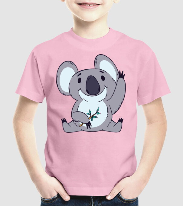Koala drăguț model roz deschis pe tricou