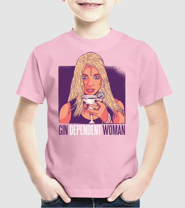 Gindependent Woman model roz deschis pe tricou