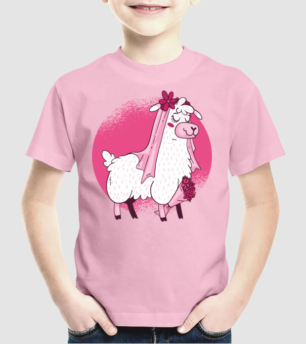 Mireasa Llama pentru petrecerea burlăcițelor model roz deschis pe tricou