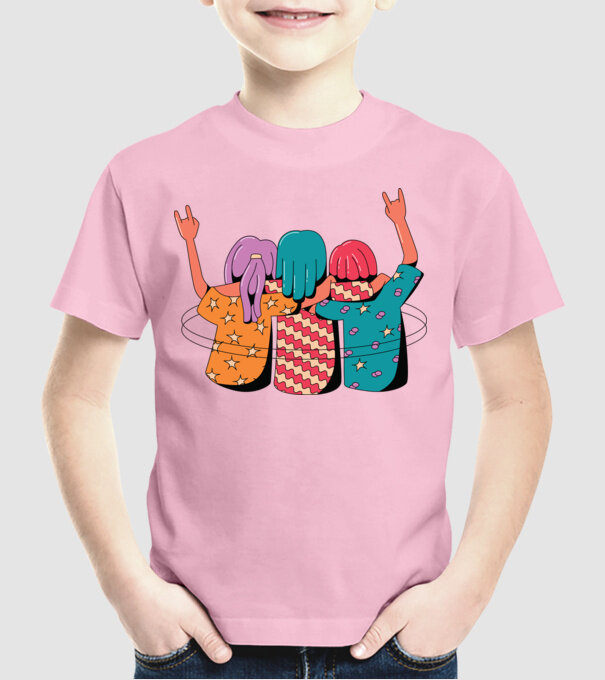 Cele mai bune prietene model roz deschis pe tricou