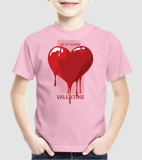 Fii dragostea mea - Be my bloody Valentine model roz deschis pe tricou