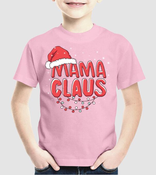 Mama Claus model roz deschis pe tricou