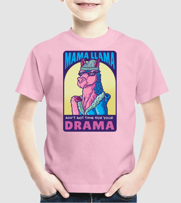 Mama Lama model roz deschis pe tricou