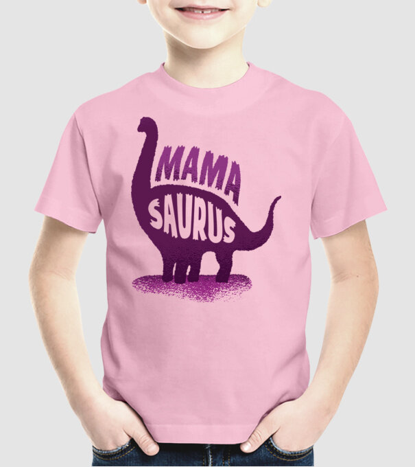 Mamasaurus model roz deschis pe tricou