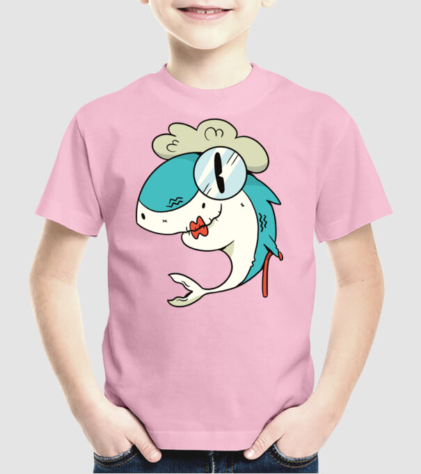 Bunică Rechin model roz deschis pe tricou