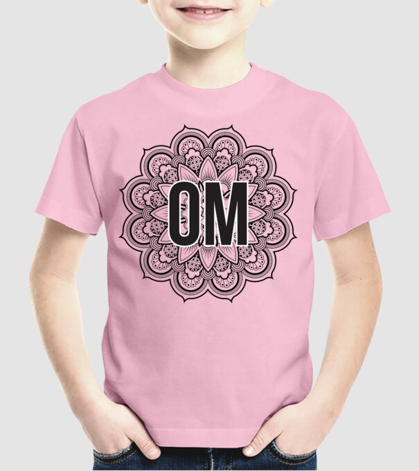OM Mandala model roz deschis pe tricou