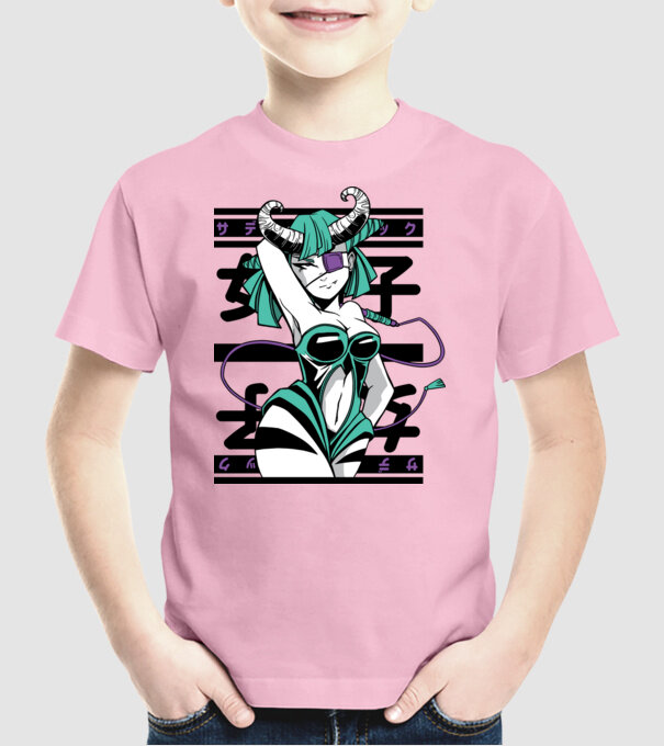 Fată sexy Anime model roz deschis pe tricou