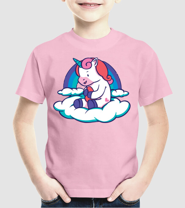 Unicorn Baby model roz deschis pe tricou
