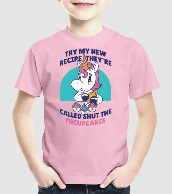 Unicorn Rețetă model roz deschis pe tricou