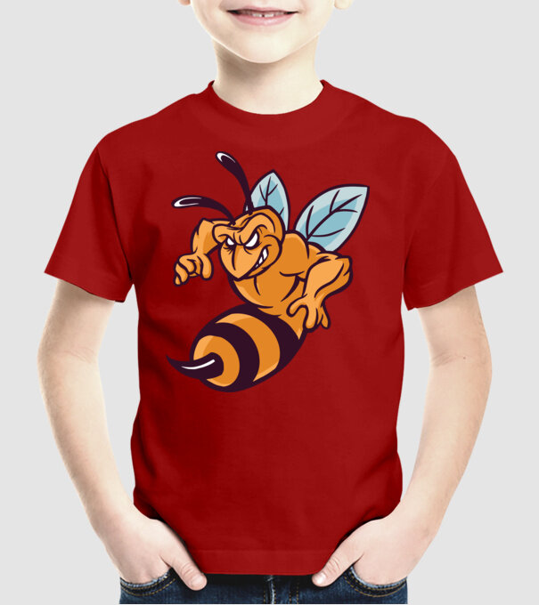 Viespe Supărată model roșu pe tricou