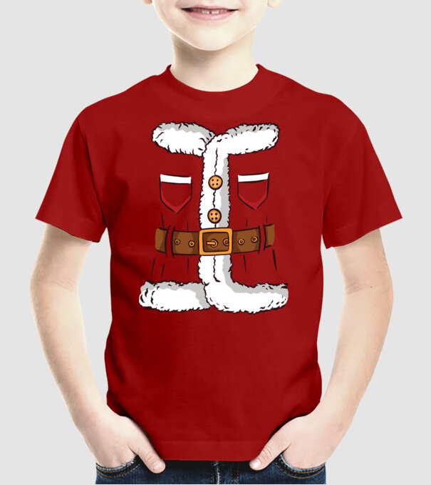 Moș Crăciun Costum model roșu pe tricou